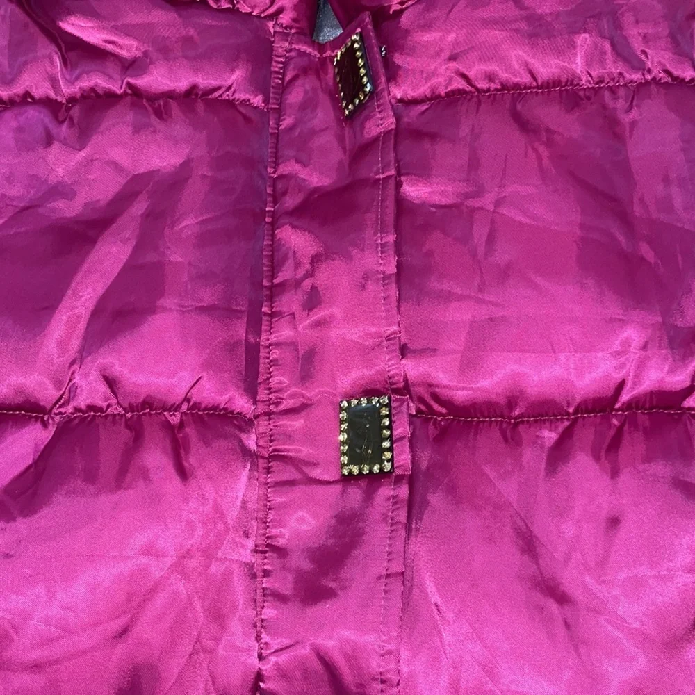 NEW Y2K Kimora Lee Baby Phat Quilted Coat Puffer Jacket Pink XL